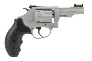 Smith & Wesson 317 22LR 8 Round Revolver has a black synthetic grip